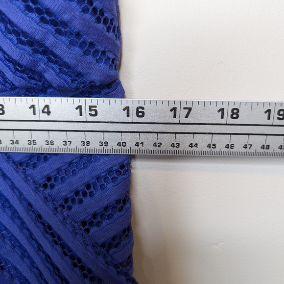 Mossimo Sleeveless Purple Fit n Flare Textured V Neck Dress Women XL - Picture 6 of 10